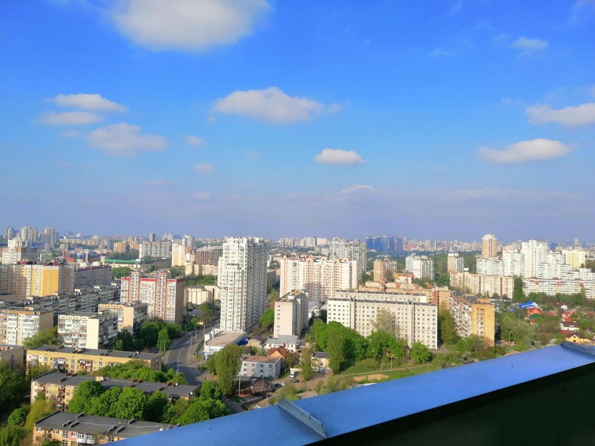 Видовая 25Й Этаж. Новый Дом. Шалимова, Isida. Шулявская, Гарматная, Индустриальный Мост. Космополитан. Большевик. Жд Вокзал. Kiew Exterior foto